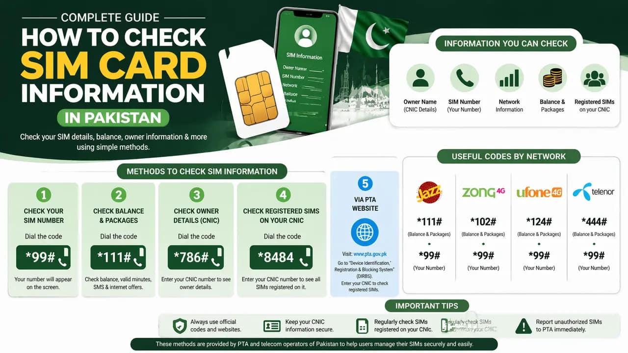 Complete Guide: How to Check SIM Card Information in Pakistan
